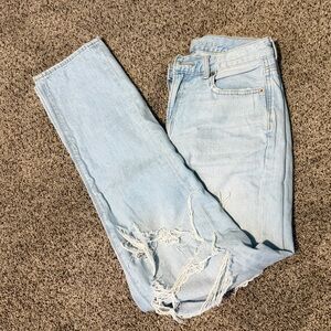 American Eagle Outfitters Light Blue Straight Leg Jeans
